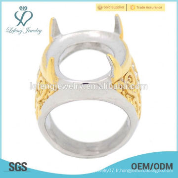 Cincin nouvelle inoxydable en acier inoxydable crystal mens disigner fraternity finger rings